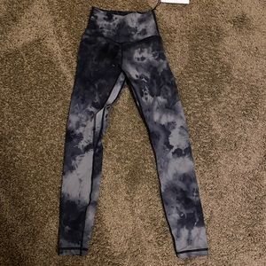 ZYIA Active Midnight Hendrix Brilliant hi rise 7/8 24” (2) Tye dye black & gray